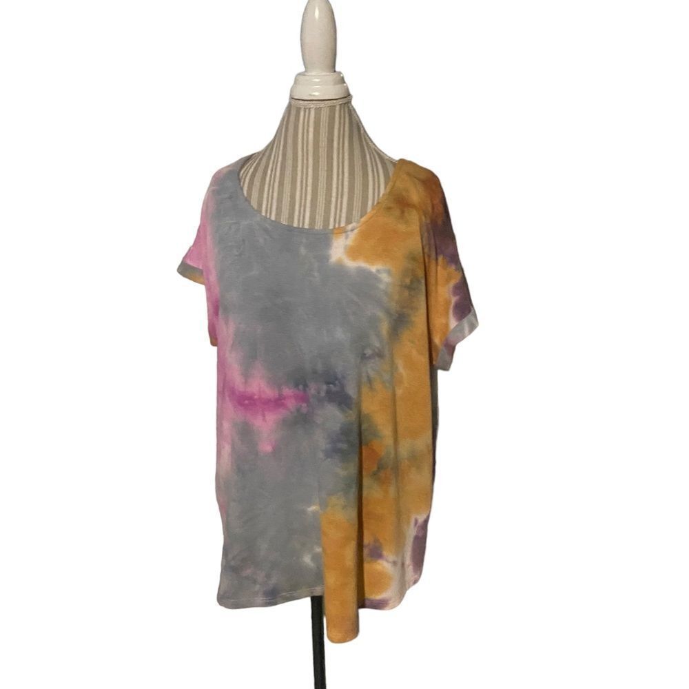 Green Envelope Los Angeles size 2X tie dyed shirt sleeved soft sweatshirt feel
